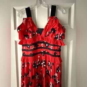Red Floral Women's Dress